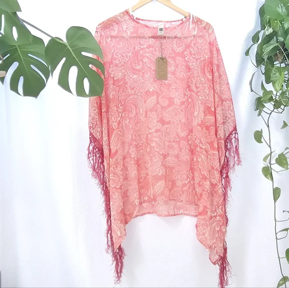 Beach By Exist Pink Paisley Tunic - Picture 1 of 6
